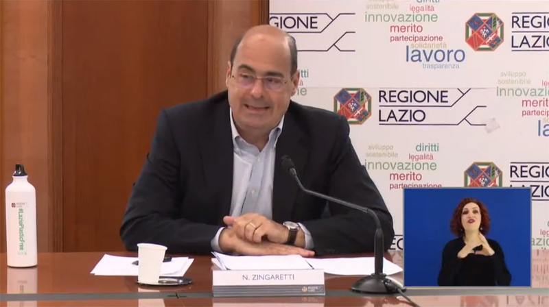 il Governatore del Lazio, Nicola Zingaretti
