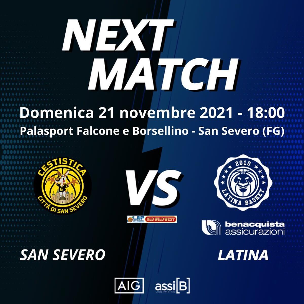 Basket Serie A2 Old Wild West: il Latina questa domenica in casa della Cestistica San Severo. - 