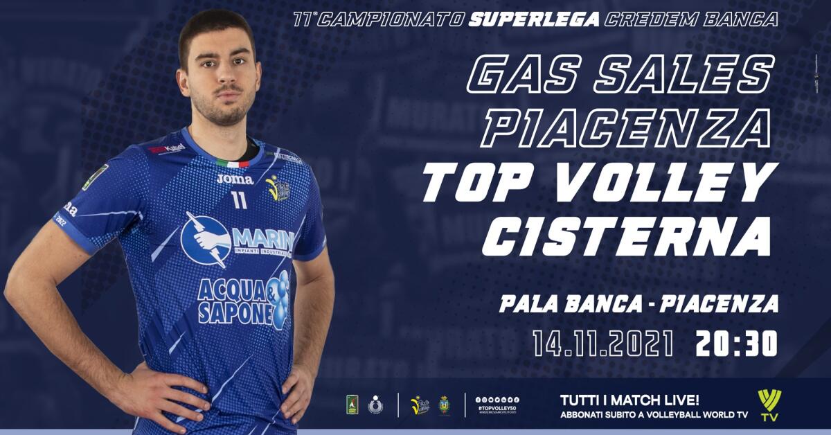 Pallavolo maschile di Superlega: la Top Volley Cisterna questa domenica nella tana del Piacenza. - 