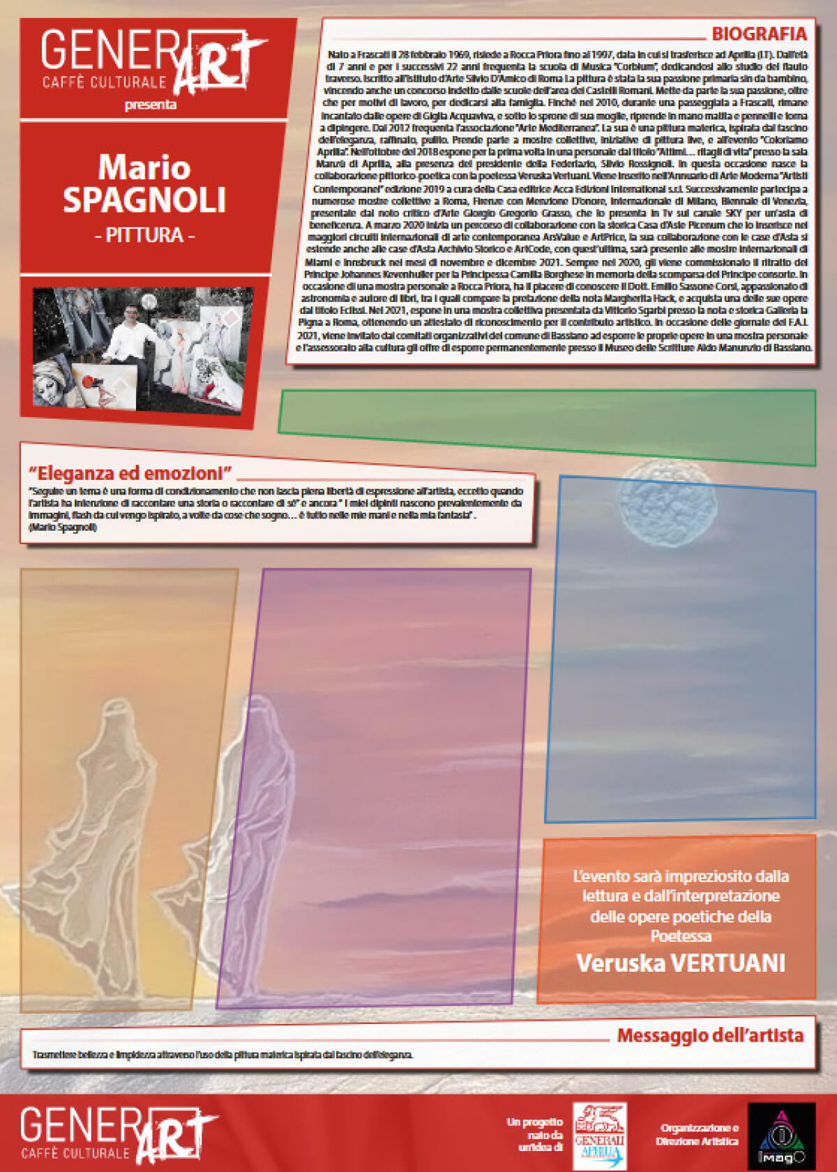 All'Agenzia Generali di Aprilia la mostra di Mario Spagnoli accompagnata dai versi della poetessa Veruska Vertuani - 