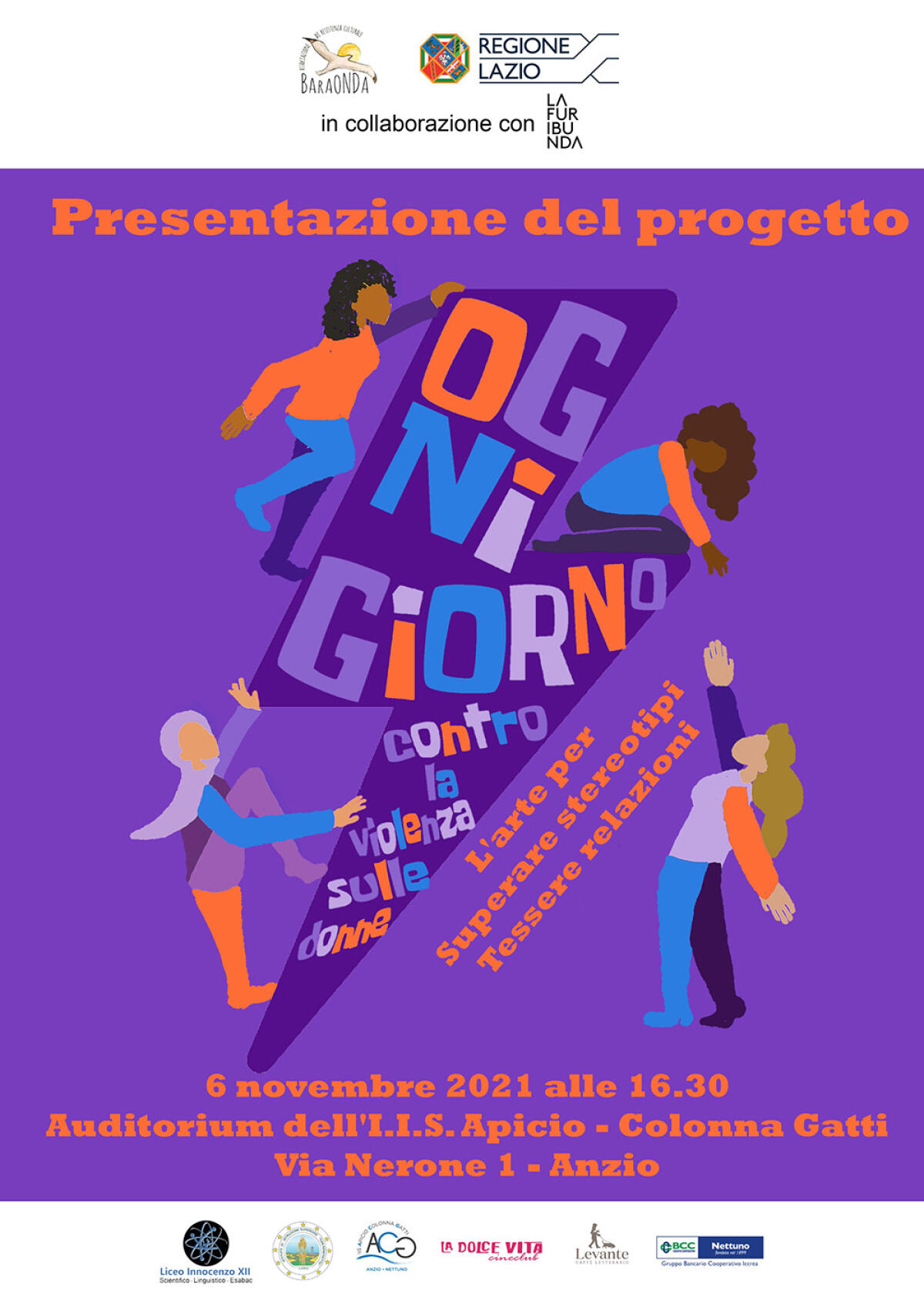 Ogni giorno, contro la violenza sulle donne. Ad Anzio la presentazione del progetto di Baraonda - 