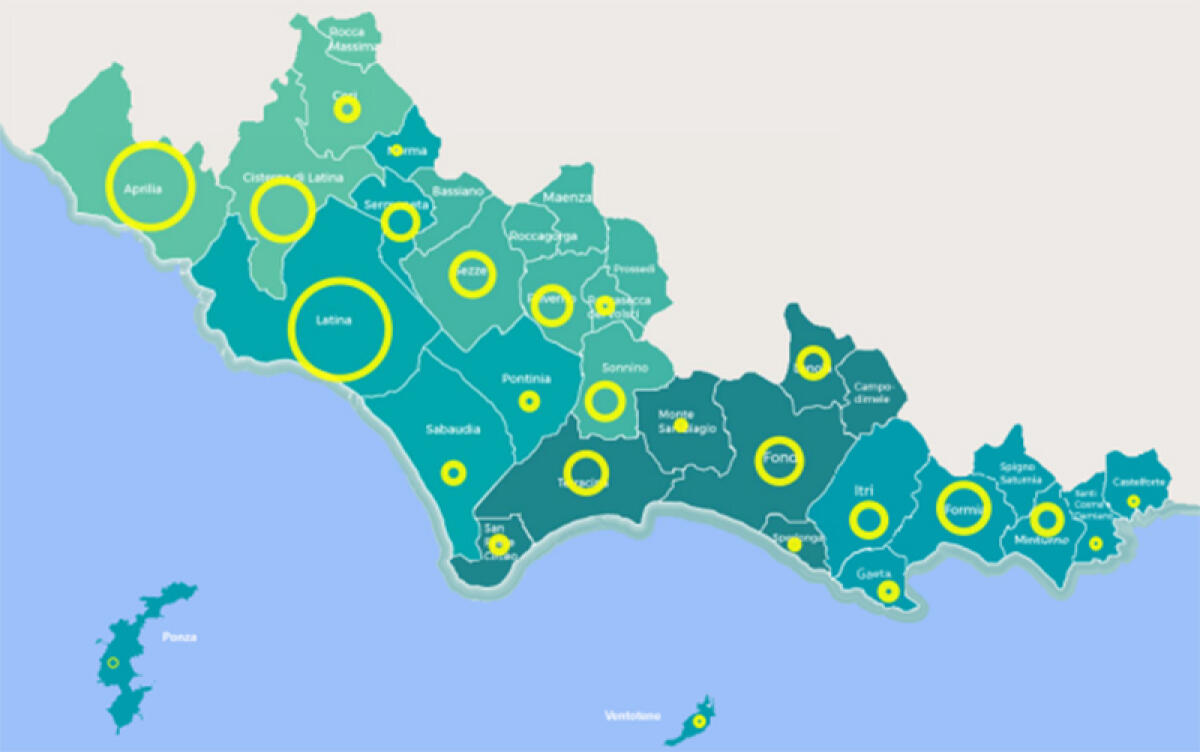 733 nuovi Contagi Covid nell’ultima settimana in provincia di Latina e 4 decessi. Ad Aprilia e Latina i dati più alti. 53 classi in quarantena. - 