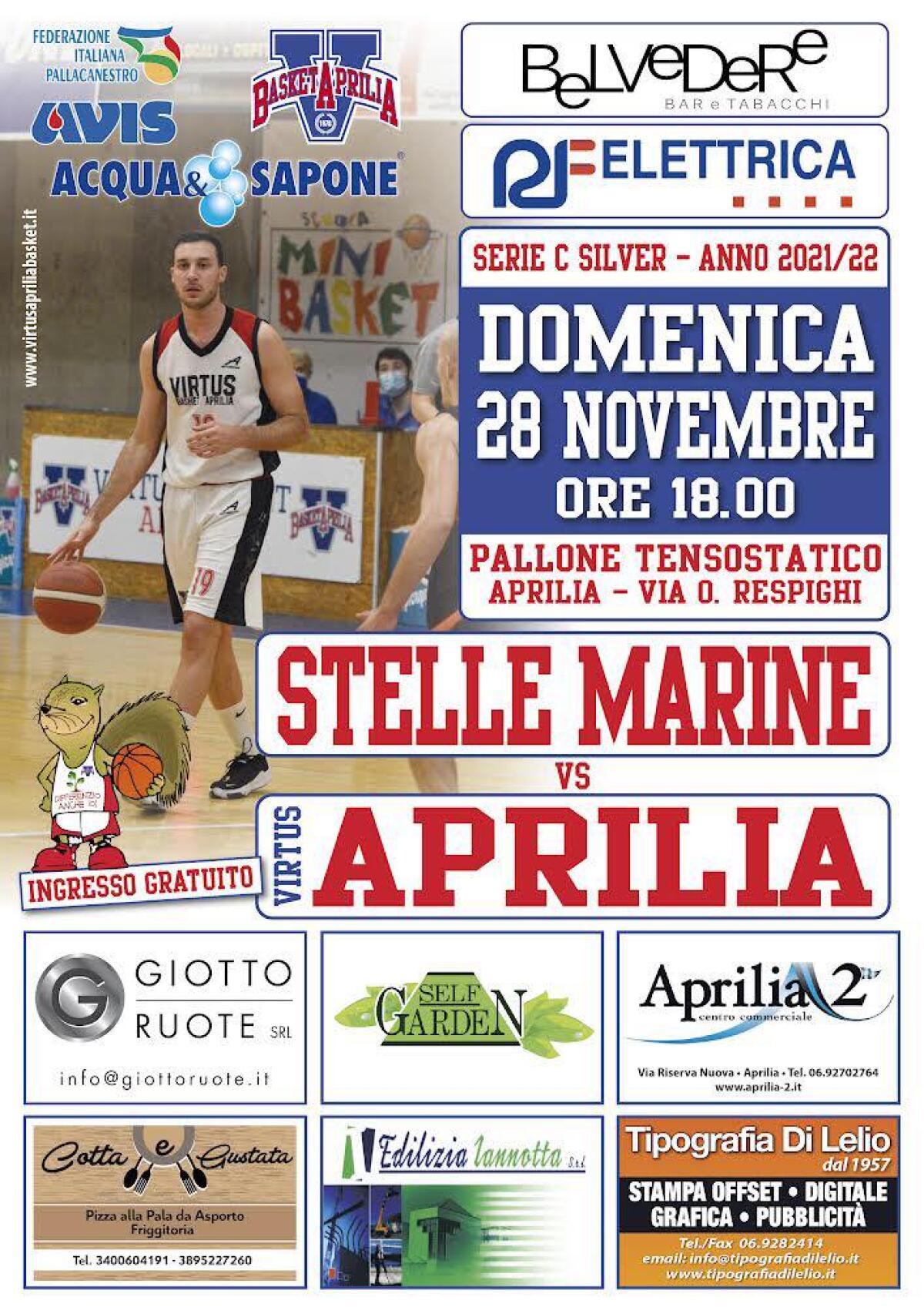 Rinviate a data da destinarsi le gare di B femminile e C Silver della Virtus Basket Aprilia. - 