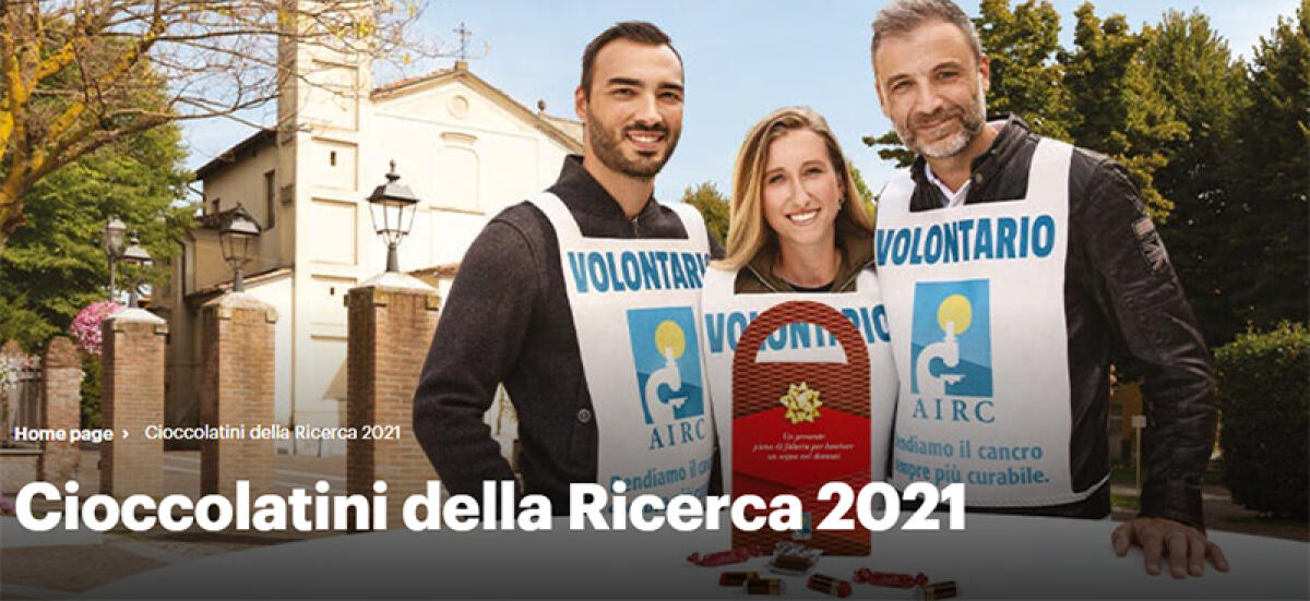 Questo sabato 6 Novembre tornano in 1.200 piazze italiane i Cioccolatini della Ricerca dell’Airc. - 