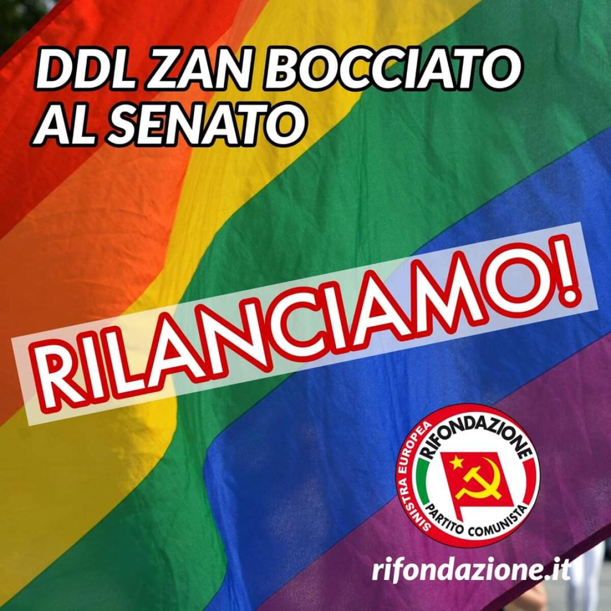 Oggi il sit in di protesta in piazza del collettivo Marsha Aprilia contro l’affossamento del DDL Zan. Aderisce anche Rifondazione. - 