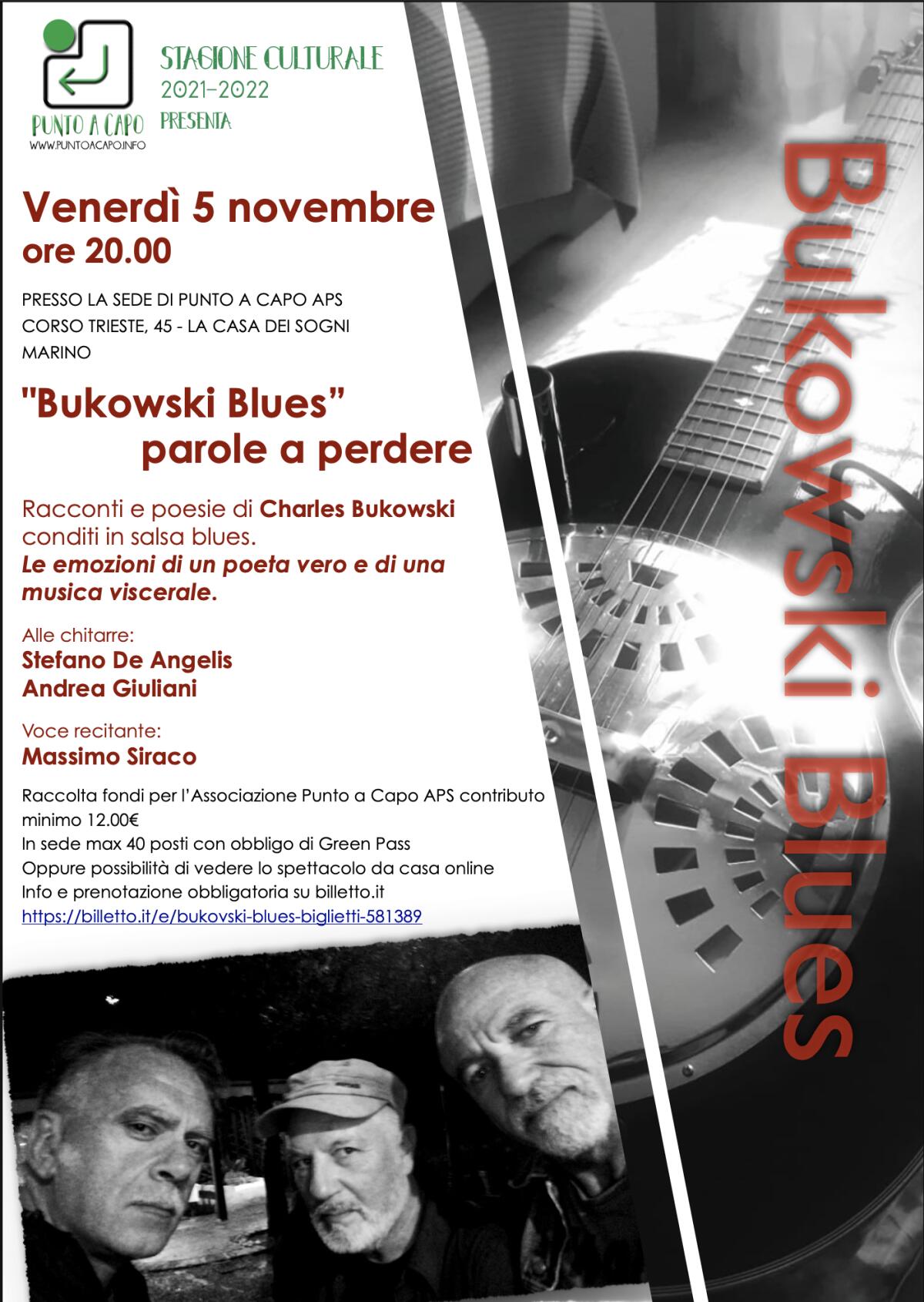 Marino: venerdì 5 novembre si legge Bukowski in chiave blues - 