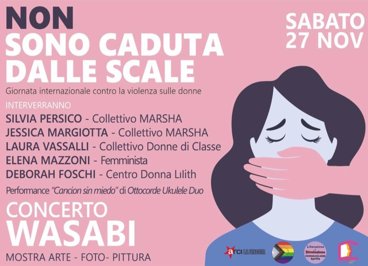 "Non sono caduta dalle scale", all'ExMattatoio di Aprilia dibattiti, musica e arte contro la violenza sulle donne - 