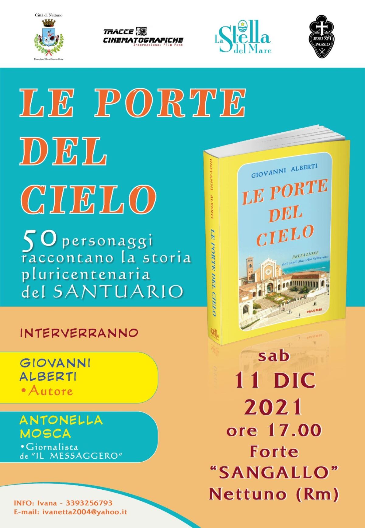 Al Forte Sangallo di Nettuno oggi la presentazione del libro “Le porte del cielo” di padre Giovanni Alberti. - 