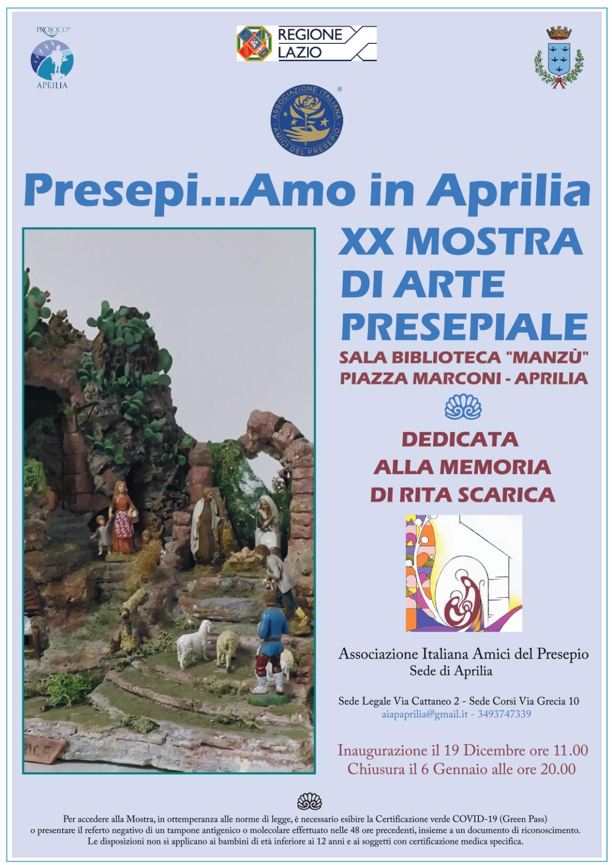 “Presepi…Amo in Aprilia”: sino al prossimo 6 Gennaio la mostra presso la biblioteca "Manzù". - 