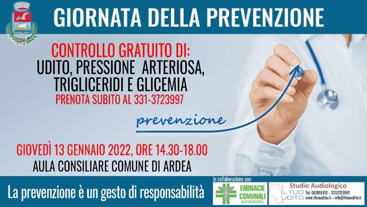 “Il tuo udito”: il 13 Gennaio ad Ardea una giornata di prevenzione presso l’Aula Consiliare “Sandro Pertini”. - 