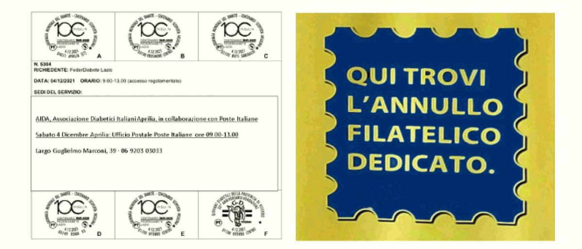 Lotta al diabete, l'Aida Onlus di Aprilia e Poste Italiane celebrano i 100 anni dalla scoperta dell'insulina - 