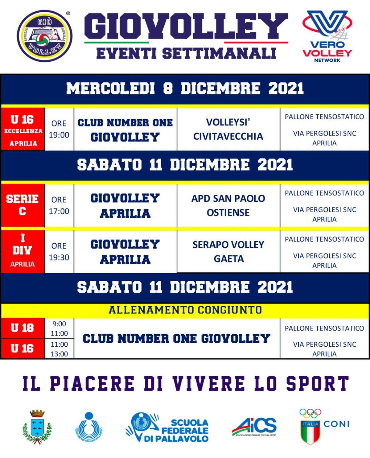 Pallavolo femminile di serie C: la Giò Volley Aprilia sabato attende la visita del San Paolo Ostiense. - 