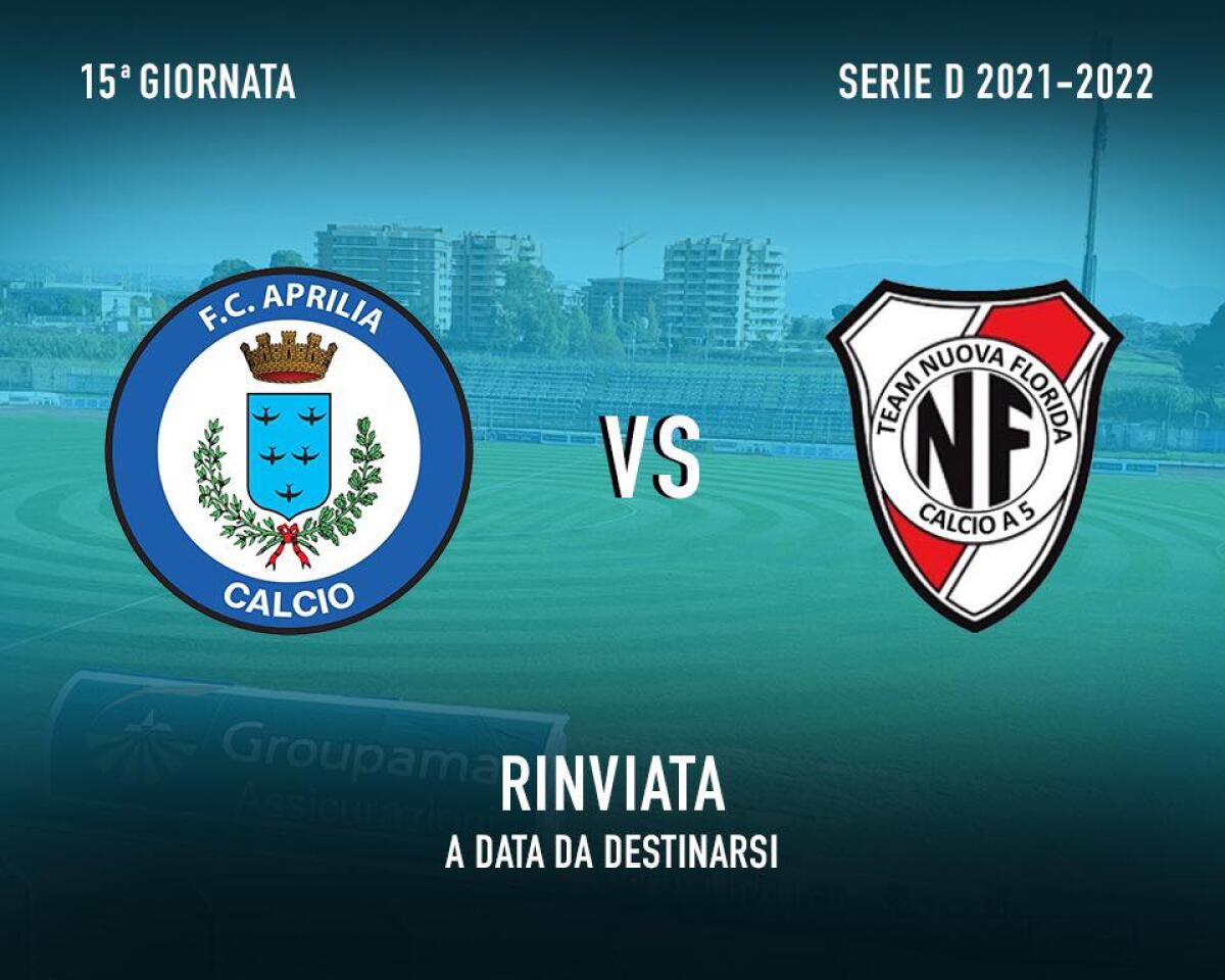 Calcio di serie D: rinviata, per contagi Covid, la gara di domenica dell’Aprilia contro il Team Nuova Florida. - 
