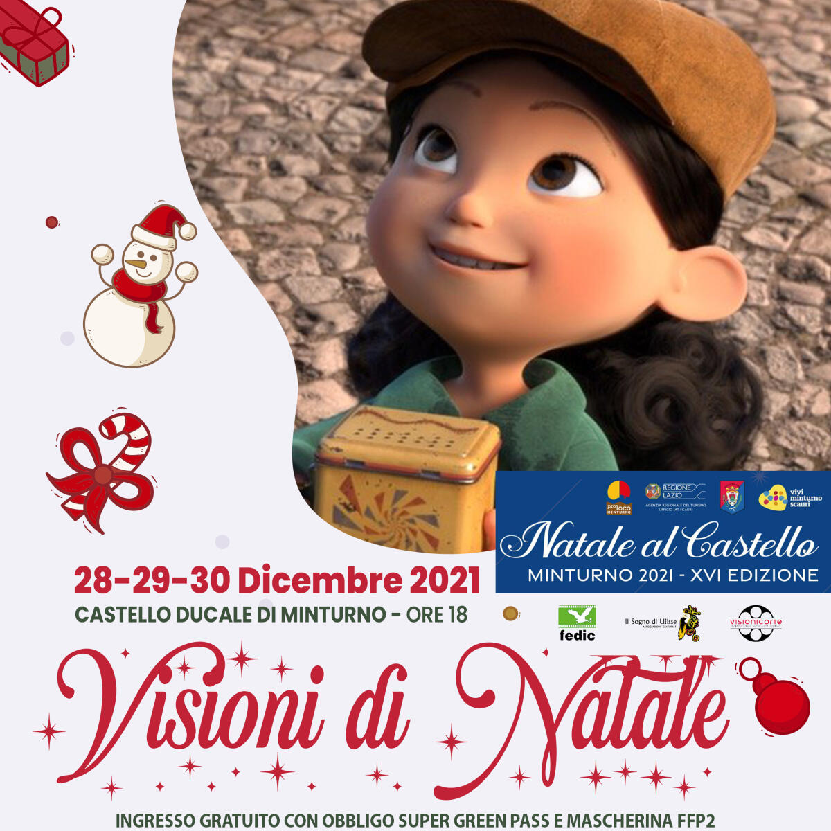 “Visioni di Natale”, tre giorni di cortometraggi al Castello di Minturno - 