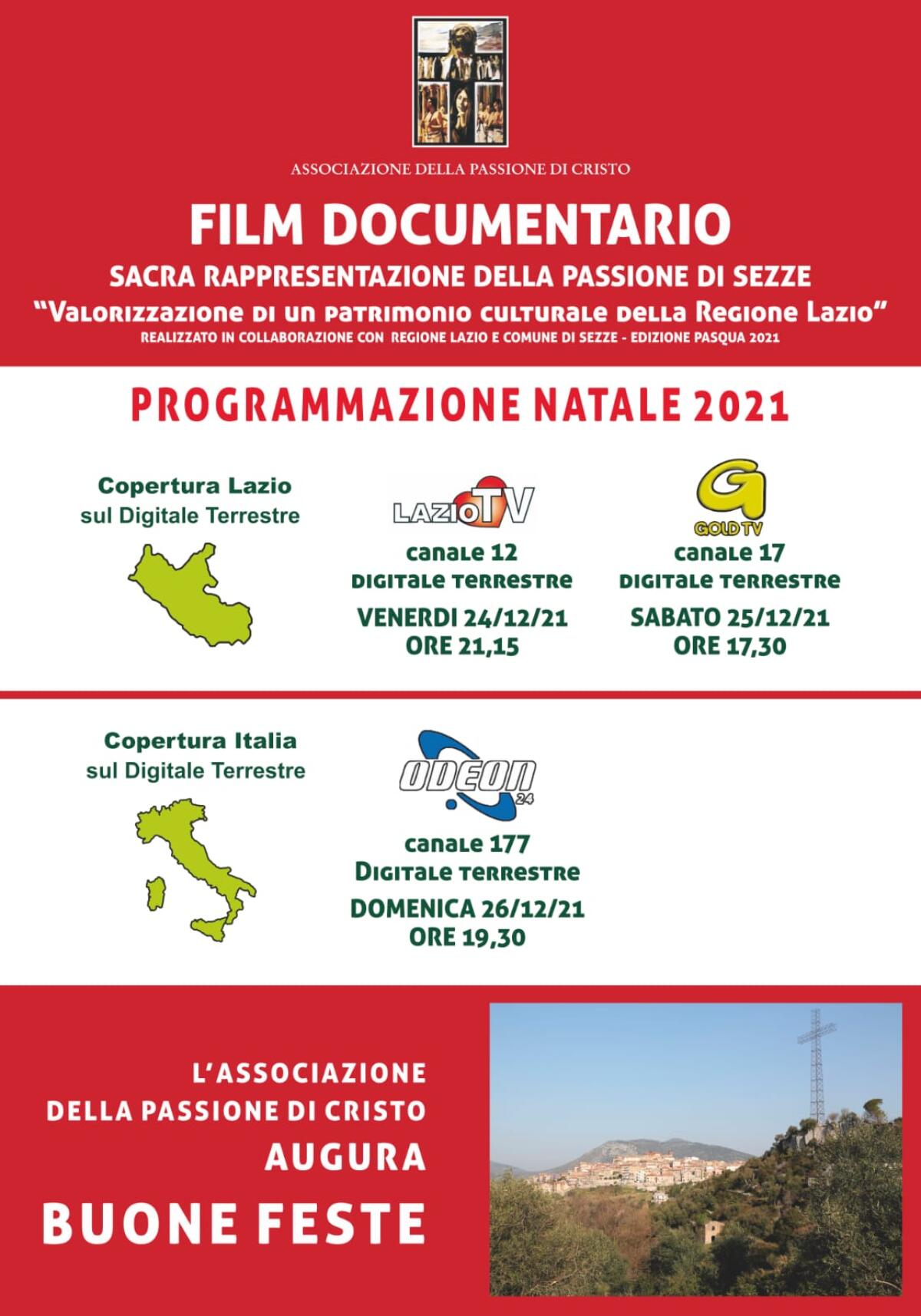 Feste di fine anno con la Passione di Cristo di Sezze in televisione - 