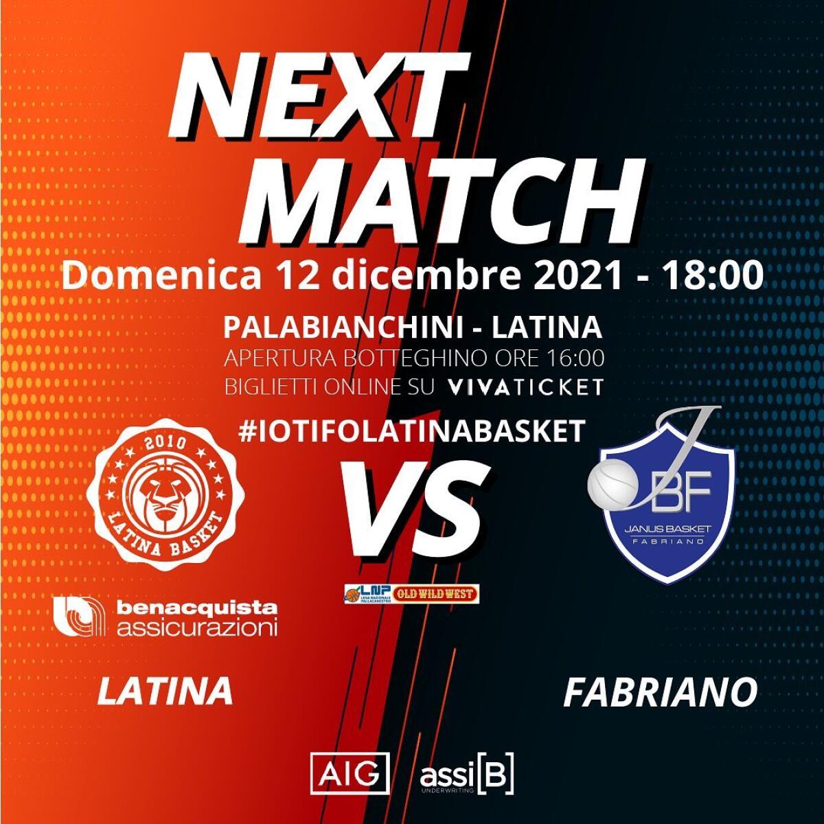 Basket serie A2 Old Wild West: il Latina attende la visita del Fabriano. - 