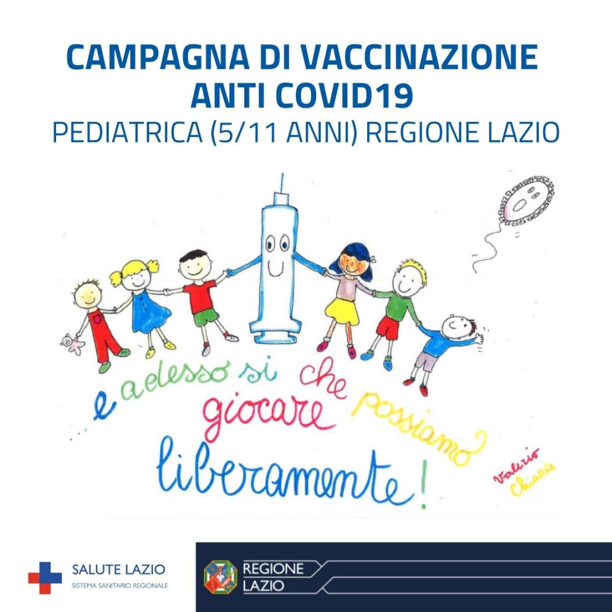 Al via la campagna di vaccinazione pediatrica anti-Covid nel Lazio: dal 13 dicembre partono le prenotazioni per i bambini tra i 5 e gli 11 anni. - 