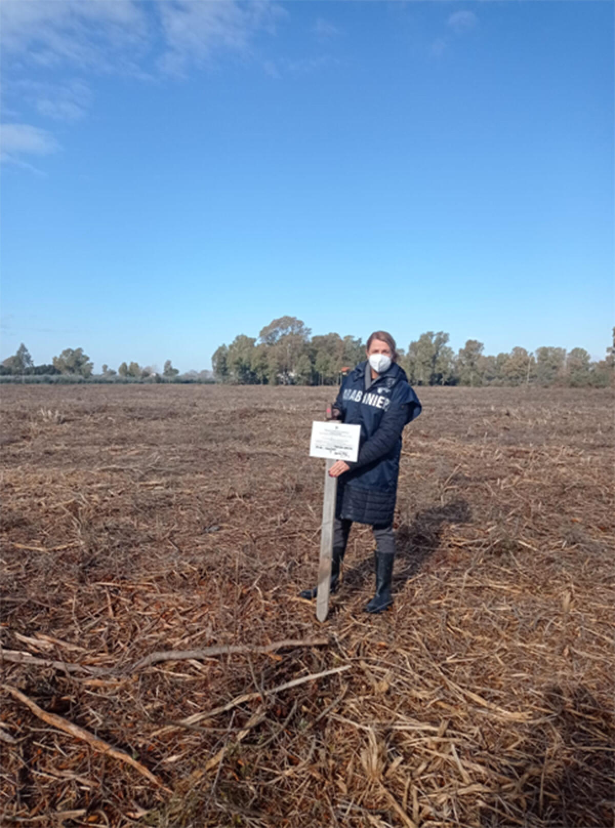Sequestrato a Latina dai Carabinieri nel Nipaf un terreno di 90mila metri quadri disboscato per fare spazio ad impianti fotovoltaici. - 
