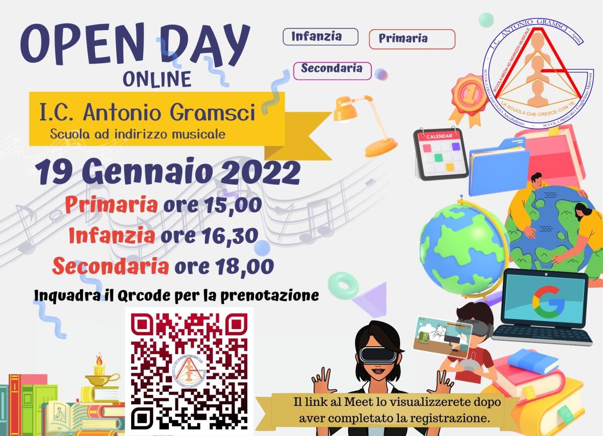Secondo Open Day online mercoledì 19 Gennaio all’Istituto Comprensivo “Gramsci” di Aprilia. - 