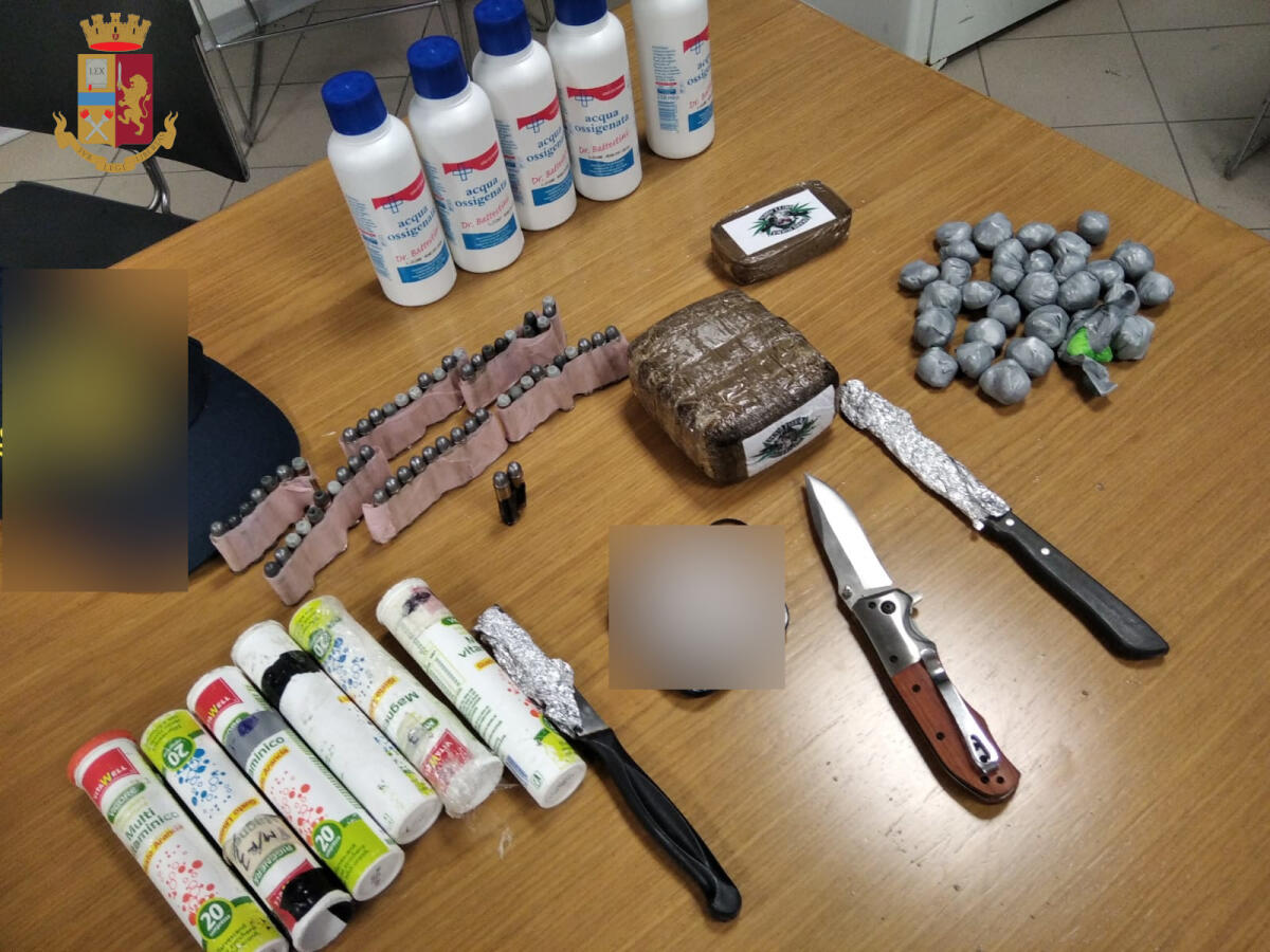 Operazione antidroga della Polizia ad Artena: due arresti e una denuncia. Sequestrati cocaina, hashish e marijuana. - 