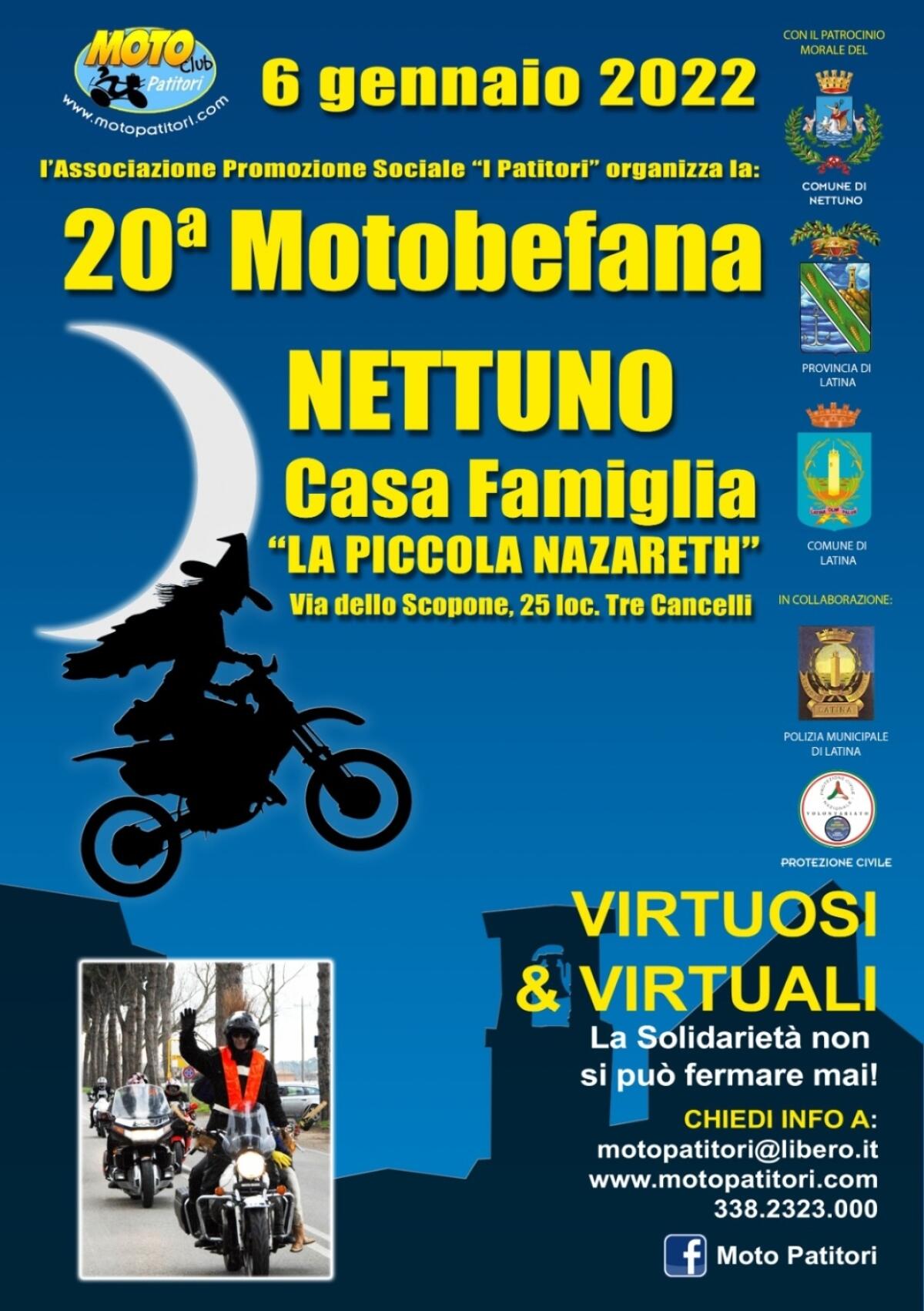 Epifania, torna la “Motobefana” dell’associazione Moto Patitori, giunta alla sua 20esima edizione. - 
