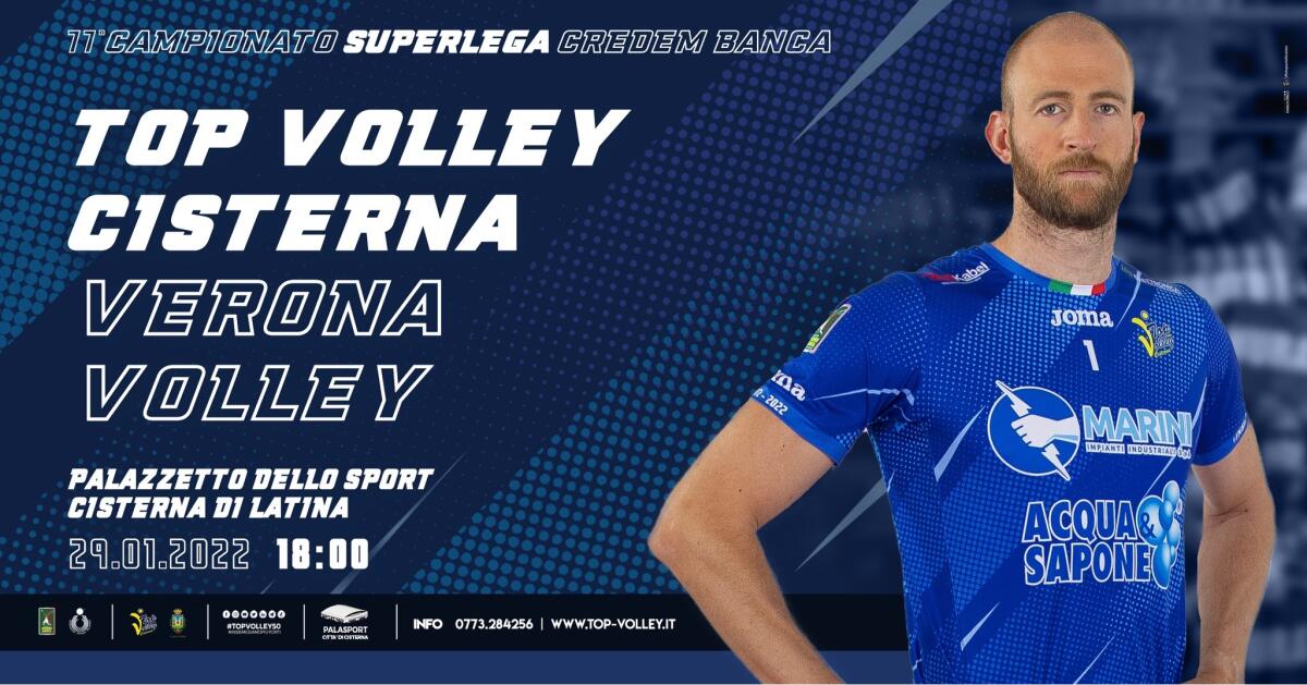 Pallavolo di Superlega: questo sabato la Top Volley Cisterna recupera la gara contro Verona. - 