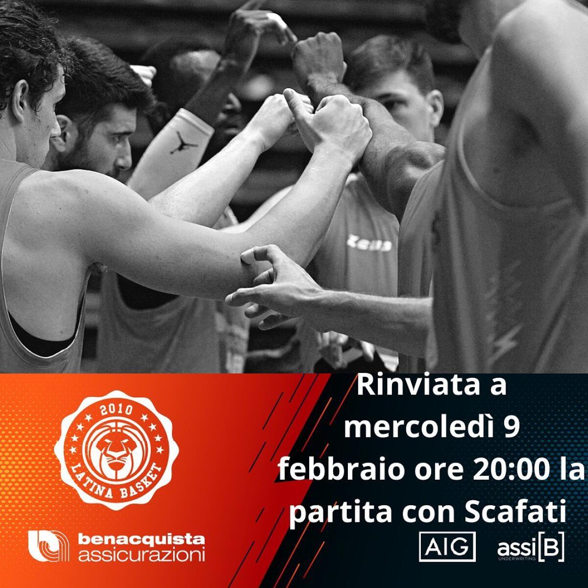 Basket serie A2 Old Wild West: rinviata al 9 febbraio, causa Covid, la gara del Latina in casa contro Scafati. - 