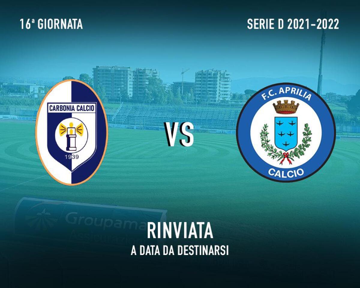 Calcio di serie D: campionato fermo sino al 23 Gennaio, rinviata anche la gara di recupero della 16esima giornata Carbonia-Aprilia. - 