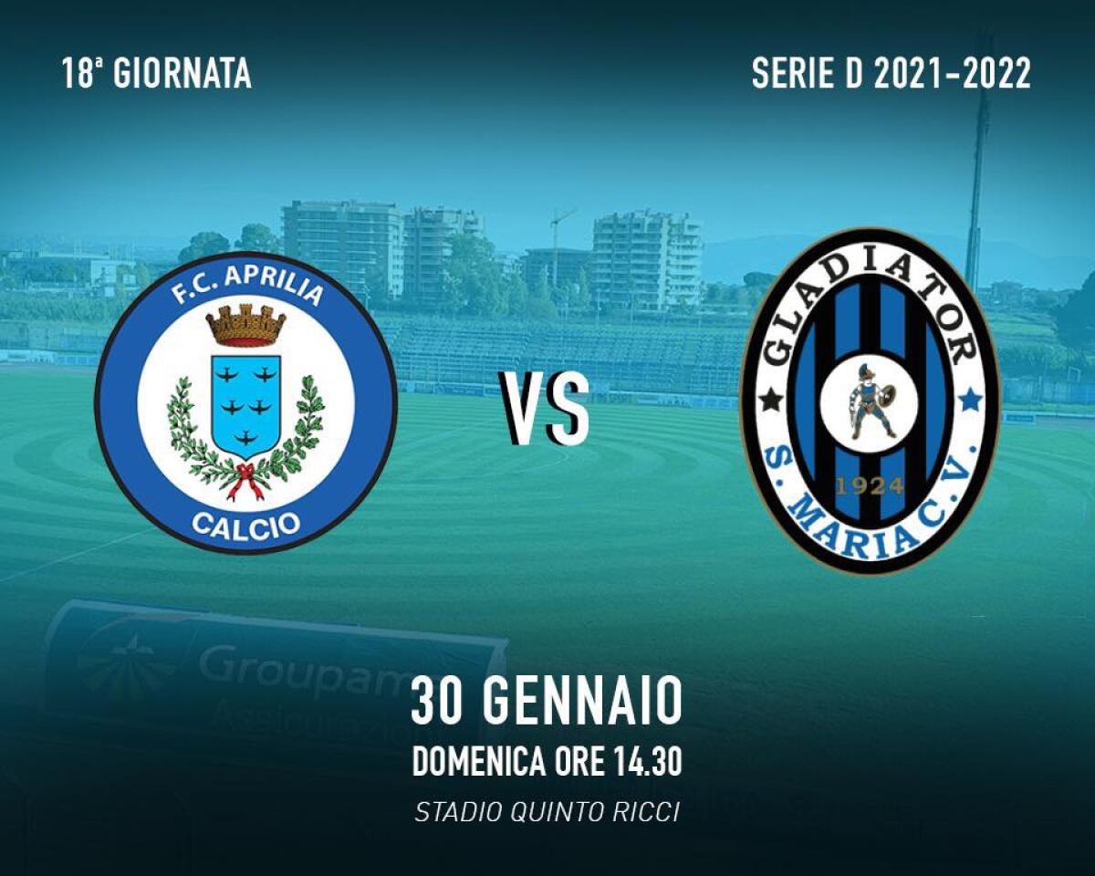 Calcio di serie D, scatta il girone di ritorno: l’Aprilia Calcio attende al “Quinto Ricci” il Gladiator. - 