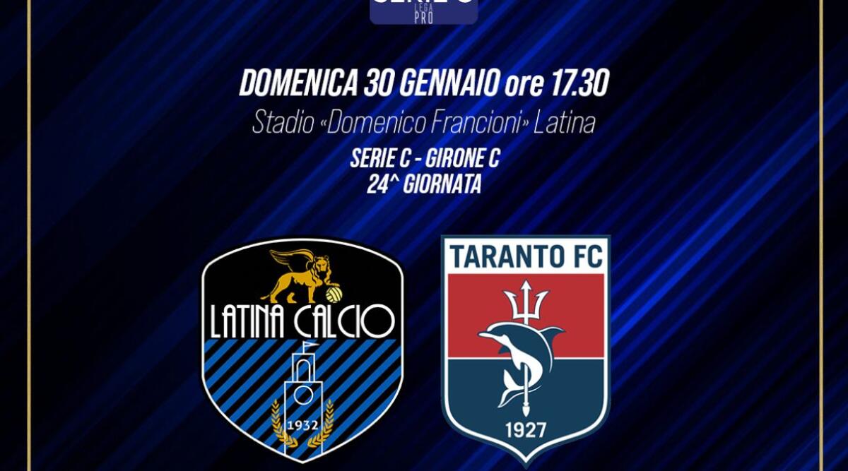 Calcio di serie C: il Latina al “Francioni” questa domenica attende Taranto. - 