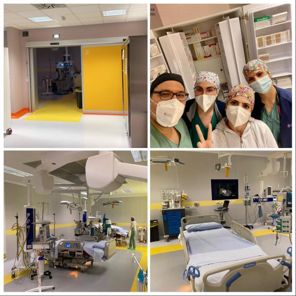 Nuova apertura del reparto terapia intensiva No Covid all’interno del blocco operatorio dell’Ospedale dei Castelli. - 