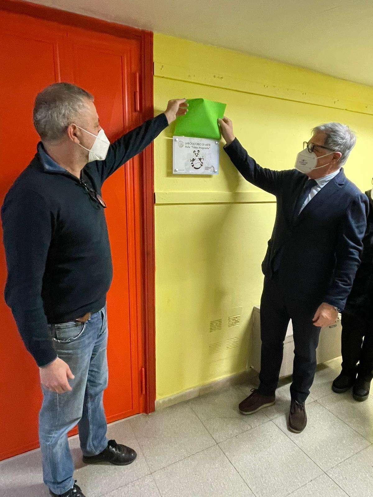 Inaugurato all'Istituto Caetani di Cisterna il nuovo laboratorio dedicato a Fabio Magnante - 