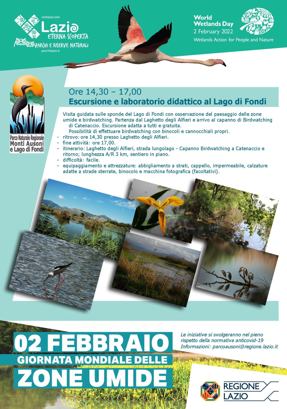 Giornata Mondiale delle Zone Umide: evento questo mercoledì al Parco Monti Ausoni e Lago di Fondi. - 