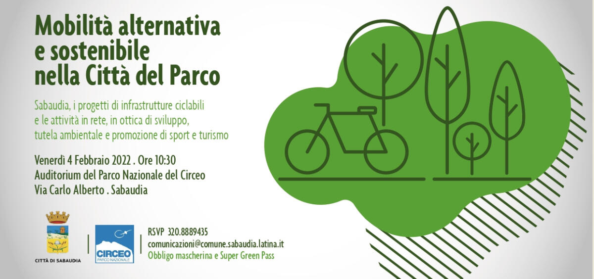 Questo venerdì a Sabaudia il convegno “Mobilità alternativa e sostenibile nella Città del Parco”. - 