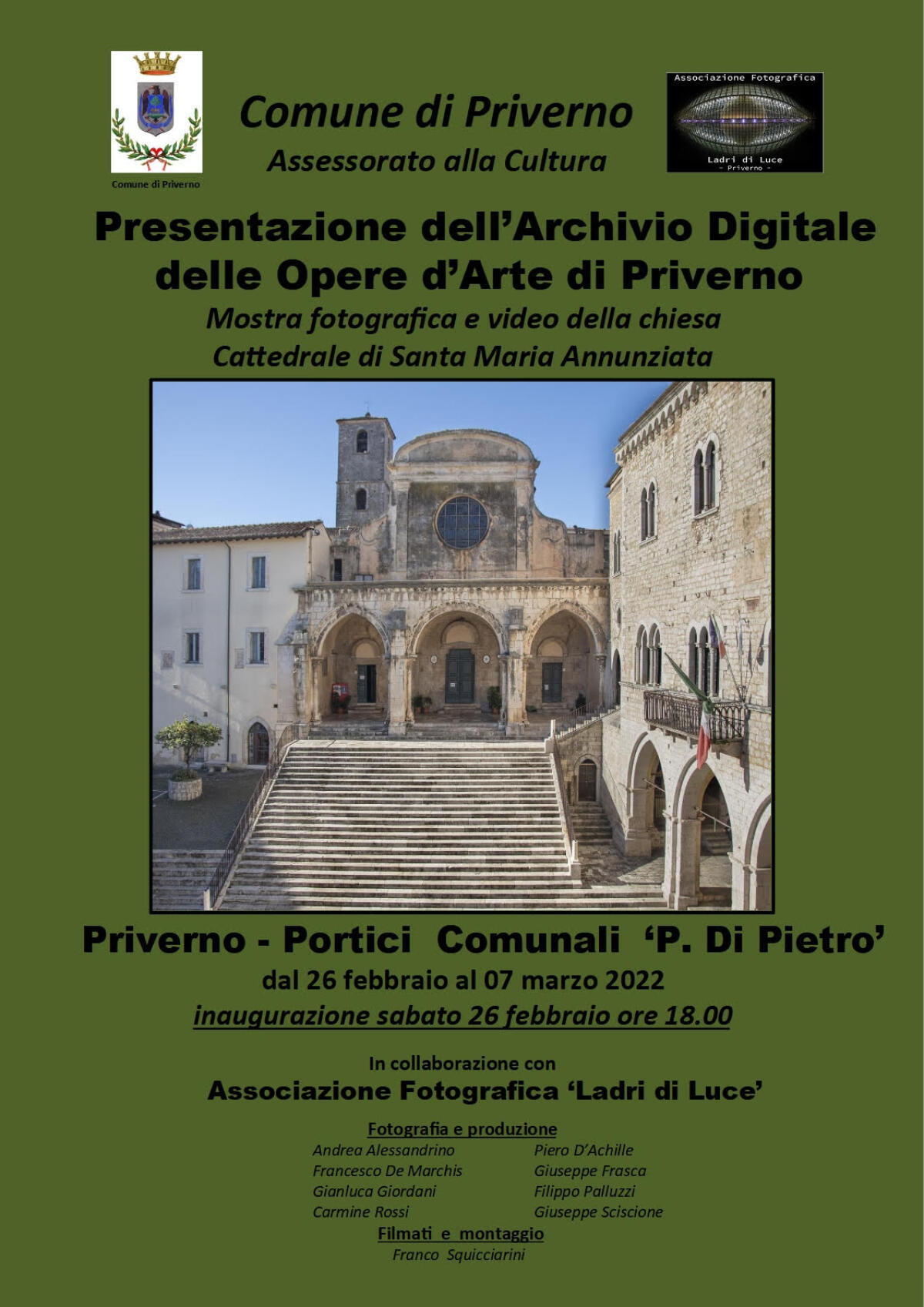 In mostra l'archivio digitale delle opere d'arte delle chiese di Priverno - 