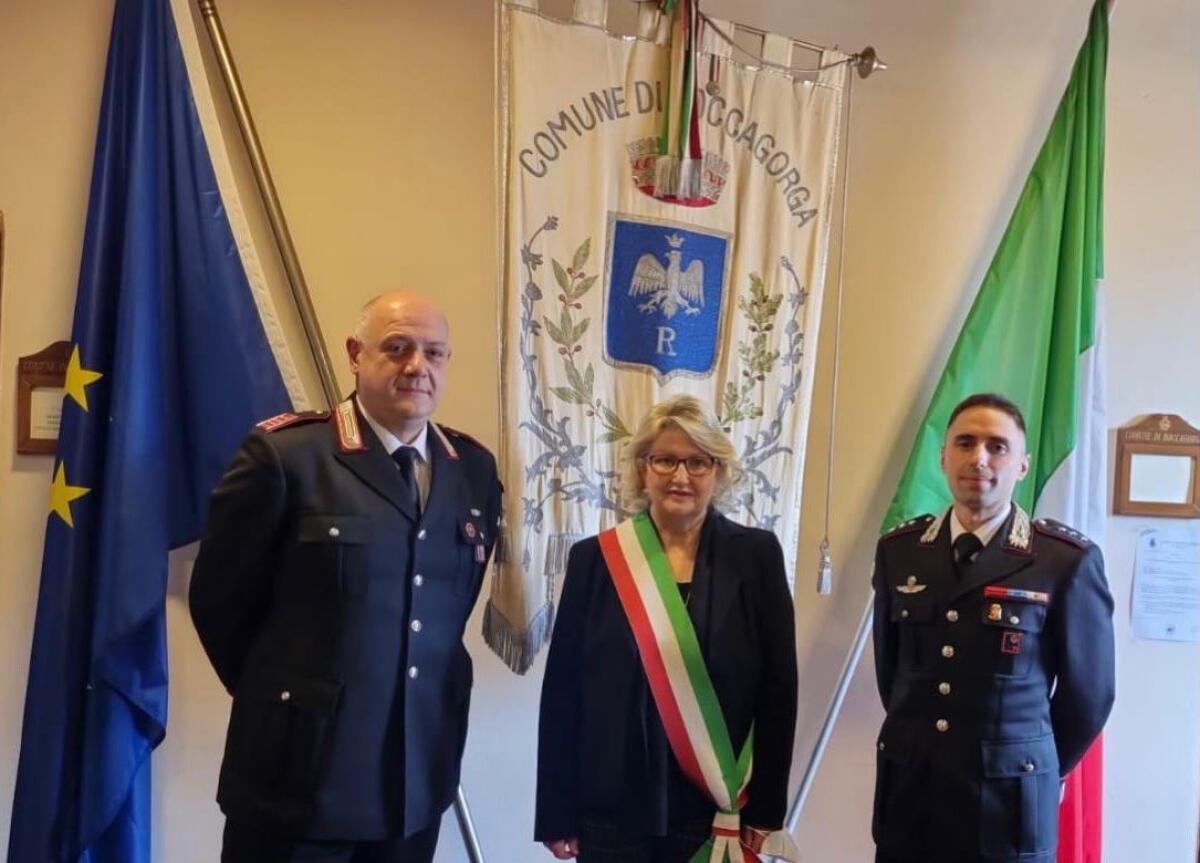 Il sindaco di Roccagorga accoglie il nuovo comandante dei carabinieri Costantini - 