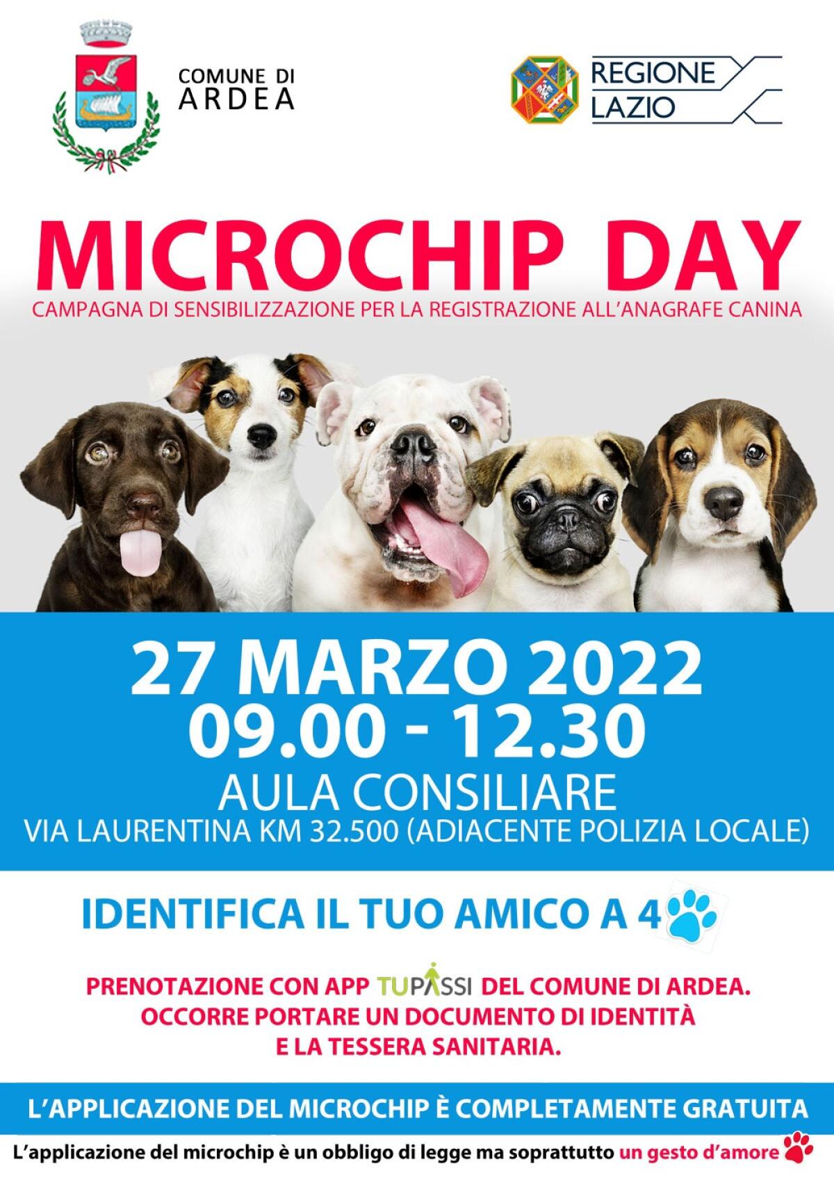 Ad Ardea il Microchip Day: appuntamento domenica 27 marzo - 