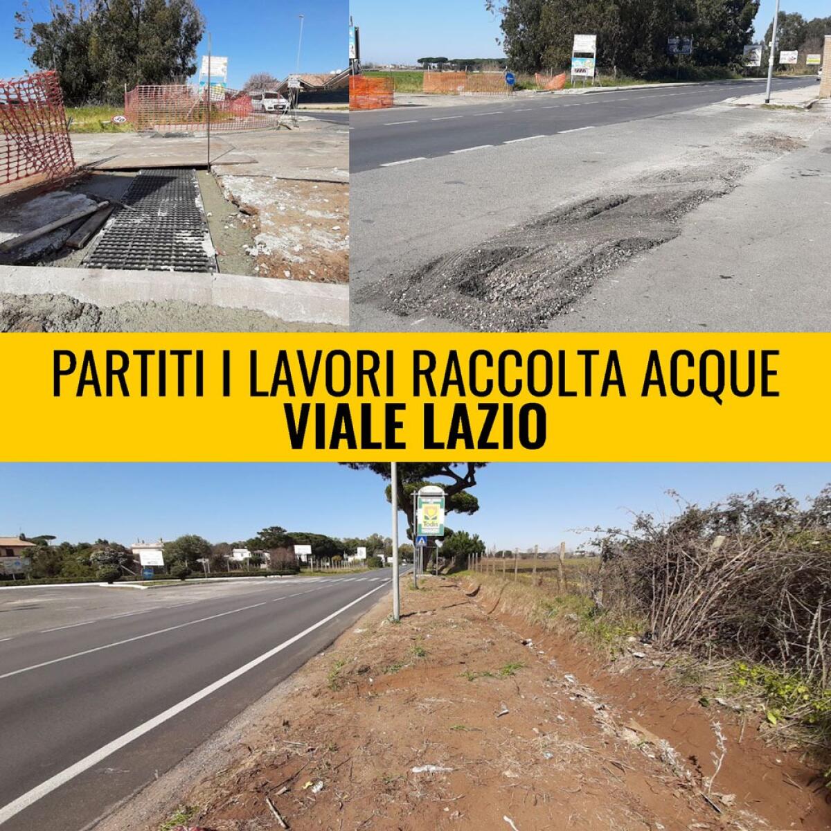 Dissesto idrogeologico: al via ad Ardea il terzo progetto per Viale Lazio, per un importo di 120mila euro. - 