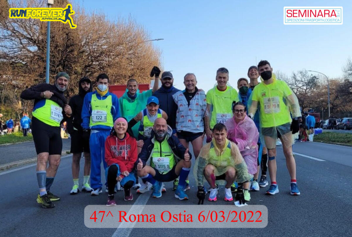 La A.S.D. Runforever Aprilia alla 47esima edizione della mezza maratona “Roma-Ostia”. Le FOTO - 