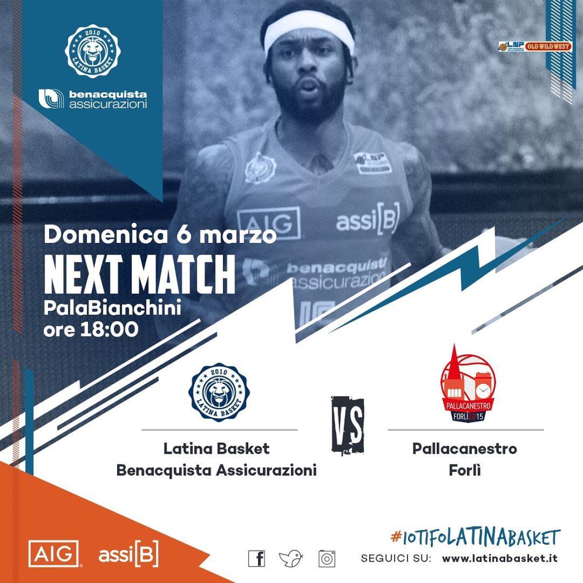 Primo dei appuntamenti consecutivi in casa per il Latina Basket: si parte questa domenica contro il Forlì. - 