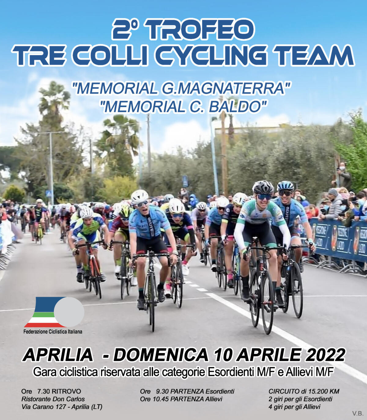 Ciclismo - Ad Aprilia il 10 aprile il II "Trofeo Tre Colli" - 