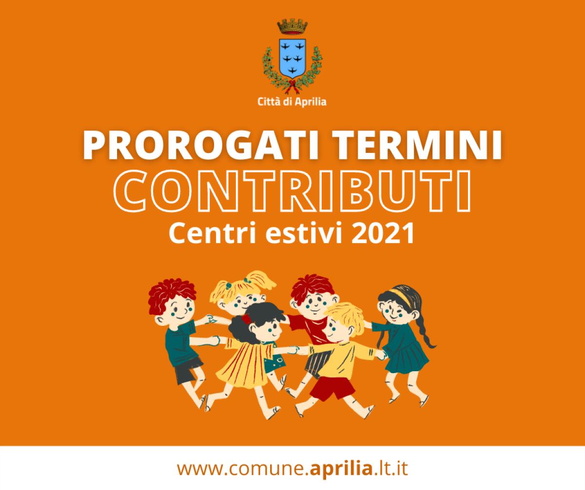Contributi per la frequenza di centri estivi: il Comune di Aprilia proroga al 3 marzo il termine per la presentazione delle domande. - 
