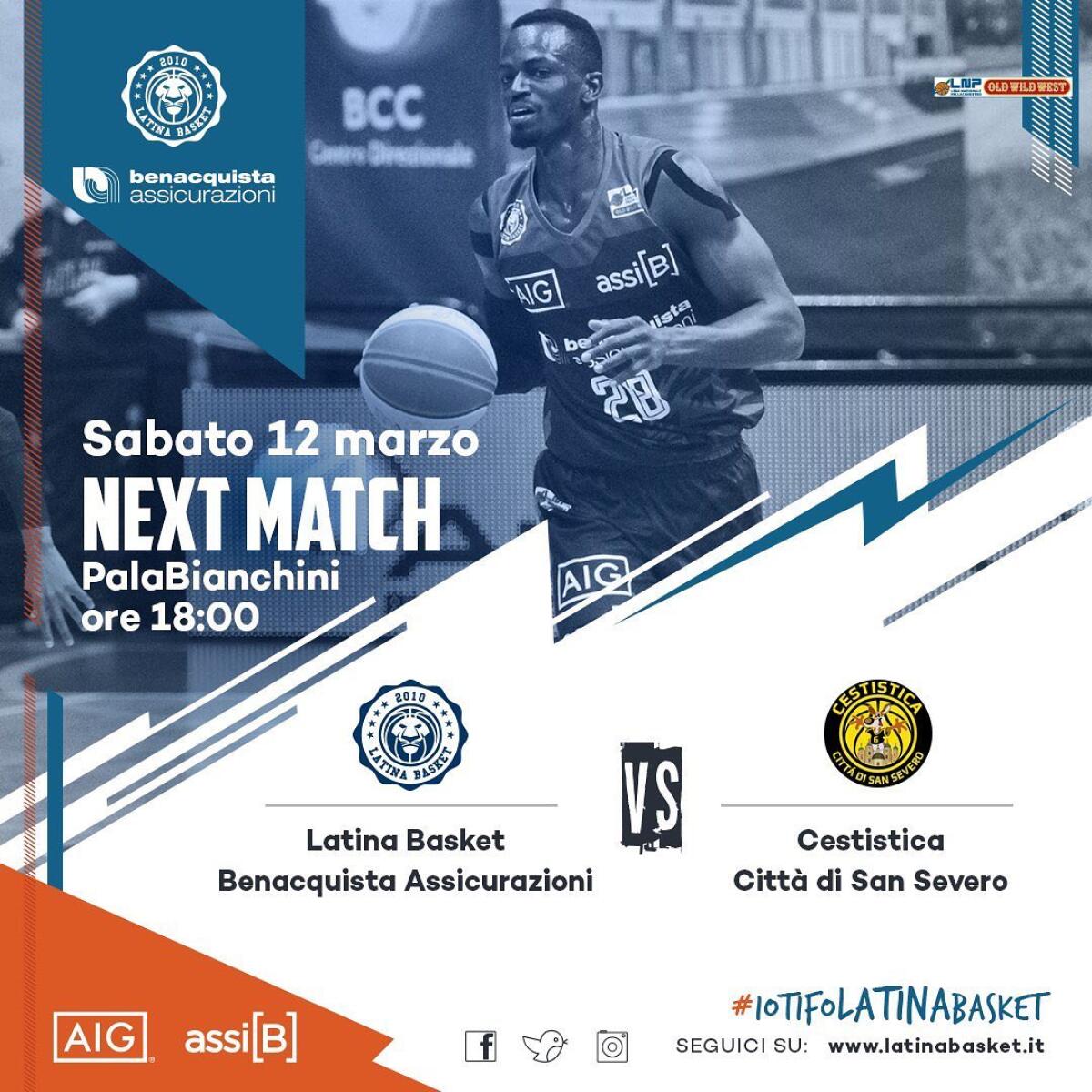 Basket A2 - Il Latina Basket alle 18 attende al Palabianchini la Cestistica San Severo - 