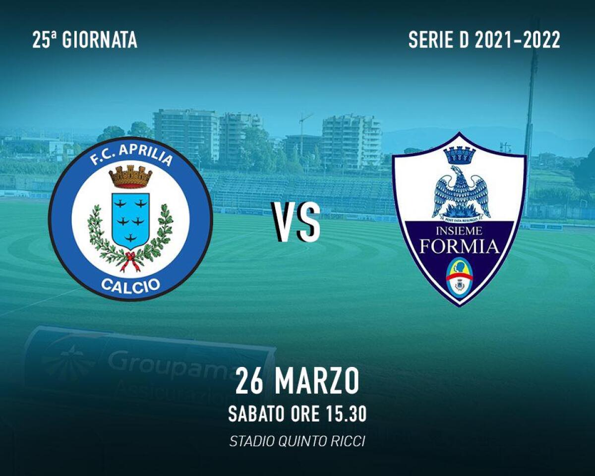 Calcio Serie D - Questo pomeriggio al Quinto Ricci l'Aprilia attende l'Insieme Formia - 