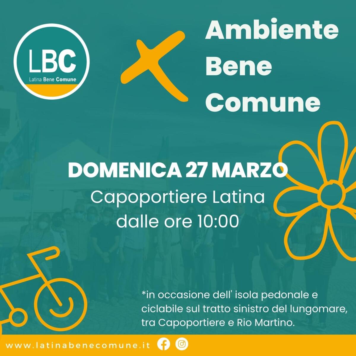 Domenica un’iniziativa simbolica a Latina per l'ambiente. Ortu La Barbera: “Nuovi percorsi ciclabili per una città che guarda al futuro” - 