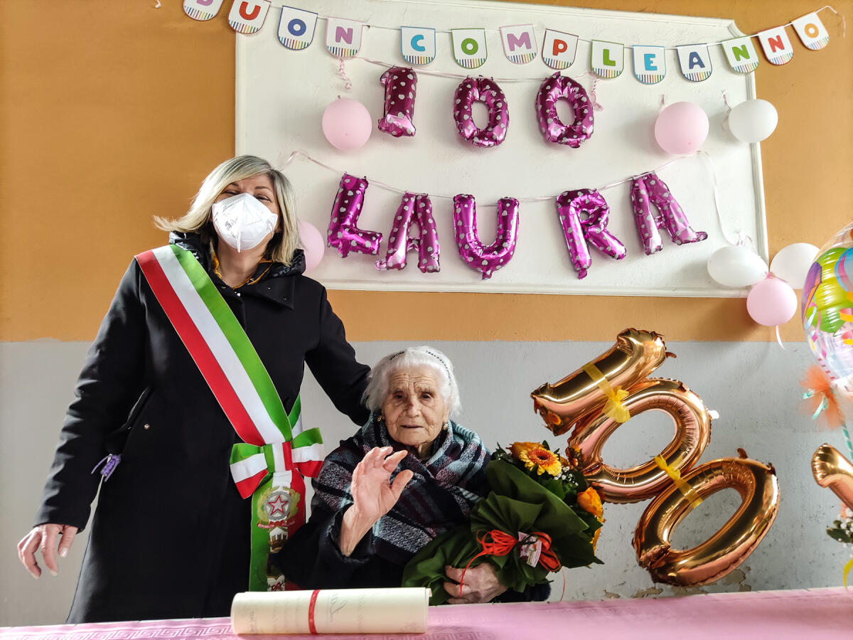Cisterna - Laura Schiboni spegne 100 candeline - 