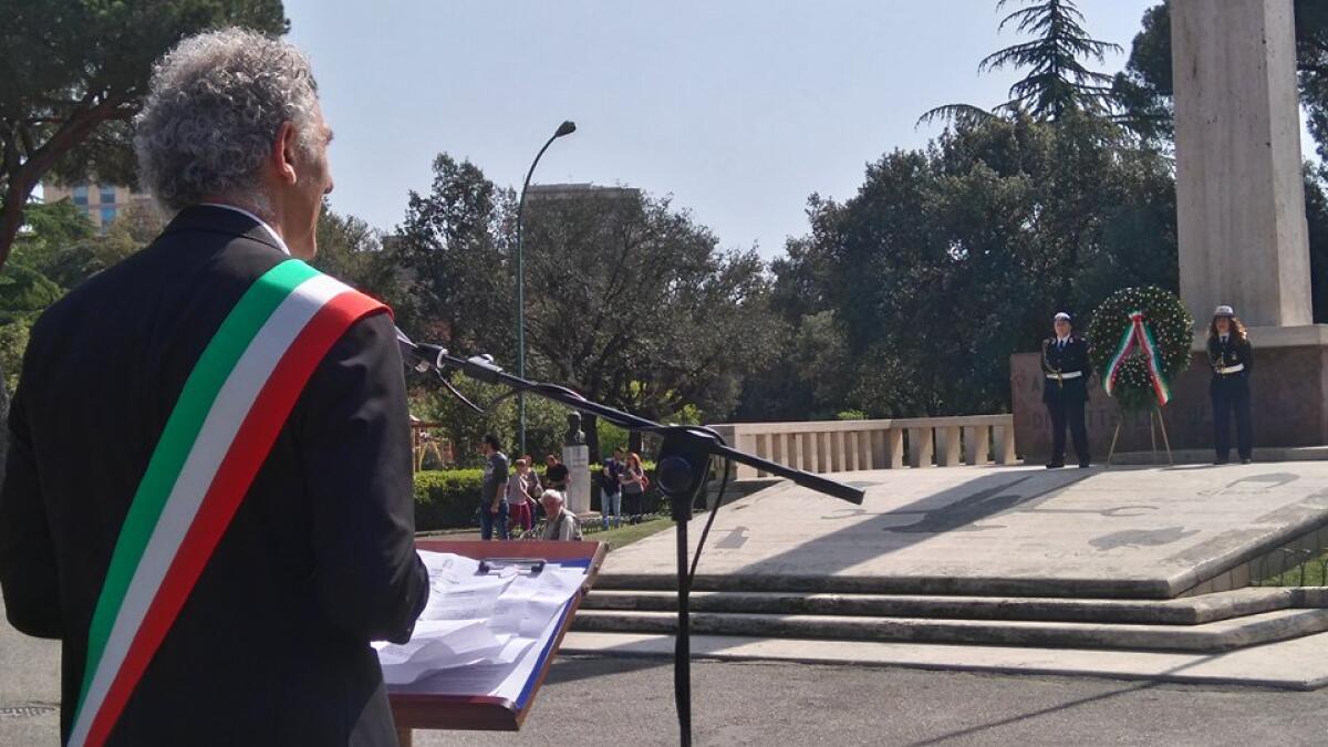 25 Aprile, anniversario della Liberazione d’Italia: cerimonia della Prefettura di Latina al Parco “Falcone Borsellino”. - 