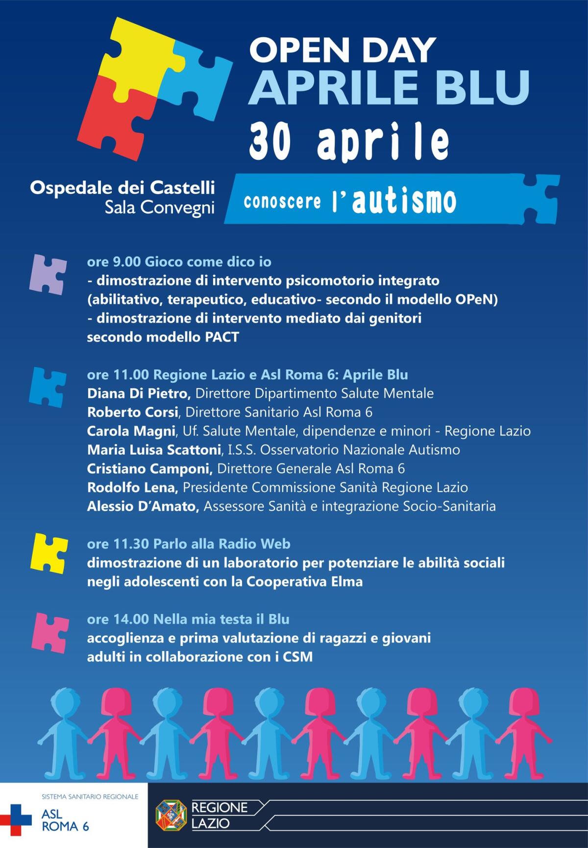 Autismo, “Aprile Blu”: sabato 30 aprile la giornata conclusiva all’Ospedale dei Castelli. - 