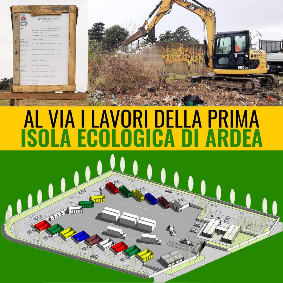 Avviati i lavori per la realizzazione della prima isola ecologica di Ardea. - 