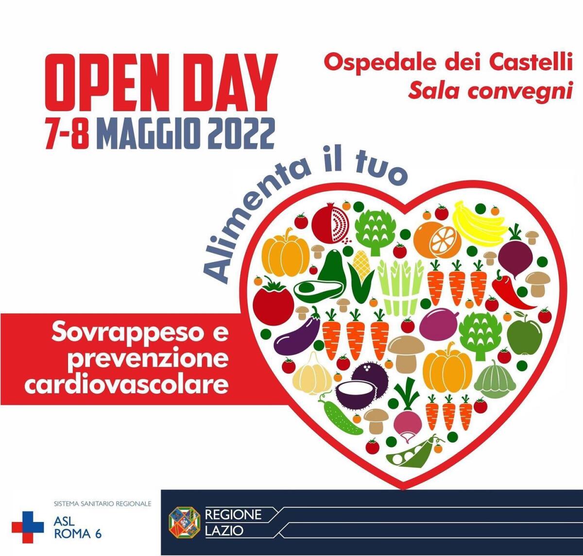 Il 7 ed 8 Maggio all’Ospedale dei Castelli l’open day “Alimenta il tuo Cuore”. - 